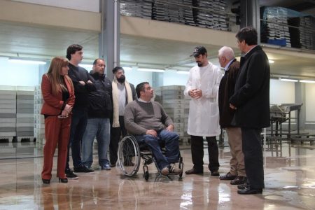 El ministro de Trabajo, Jorge Triaca, visitó la planta Solimeno Mare