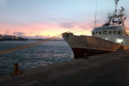 Comenz贸 la prospecci贸n comercial de langostino entre los paralelos 45掳 y 44掳