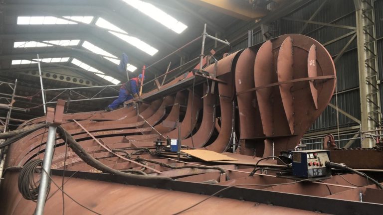 Avanza la construcción de “Mar Argentinoâ€, el nuevo buque costero del Inidep