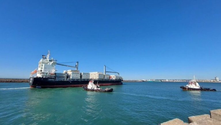 Puerto local. Ingres贸 el portacontenedores London Trader