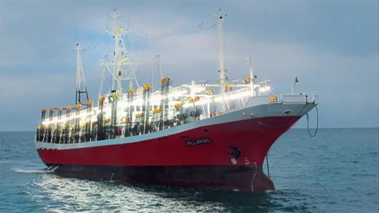 Seg煤n datos oficiales, la flota potera descarg贸 al 18 de marzo, 66.309Tn de Calamar Illex