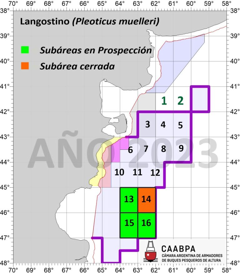 Langostino. Cierran la Subárea 14 por nulidad de marisco y presencia de fauna acompañante