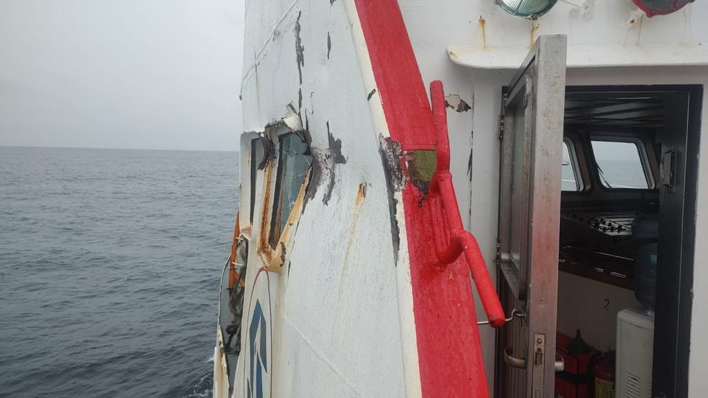 Dos tangoneros colisionan en alta mar. Solo daños materiales, afortunadamente sin consecuencias para ambas tripulaciones