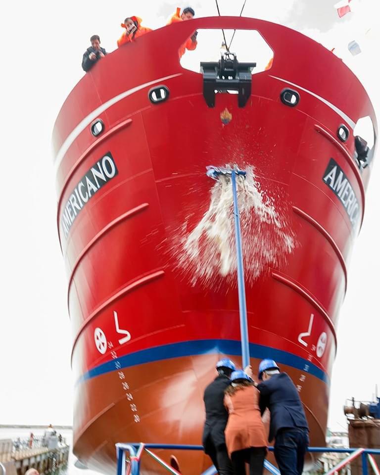 Una nueva botadura en el Astillero Naval Federico Contessi, el turno del Buque Pesquero Americano