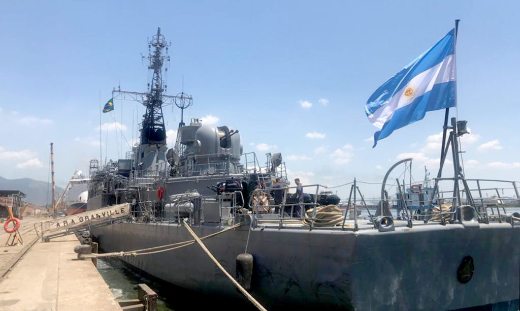 Base Naval Mar del Plata: Ceremonia de arrío definitivo de bandera en Corbeta ARA Granville
