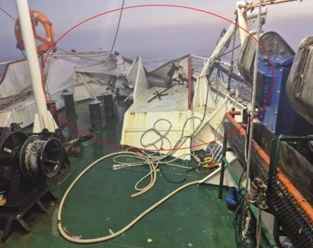 Nuevo incidente entre buques pesqueros: Colisionaron el BP Espadarte y el Oryong 756