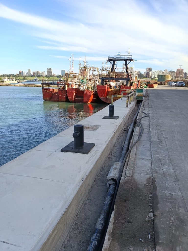 Finalizaron las obras de mejora en el frente de amarre de la Escollera Norte