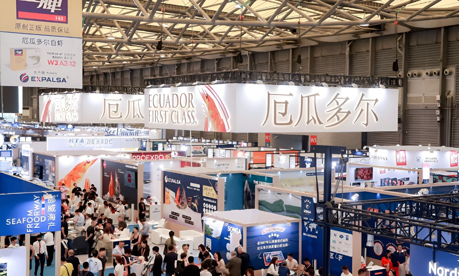 Ecuador impulsa el protagonismo del camarón en Japón durante la Japan Seafood & Technology Expo 2025